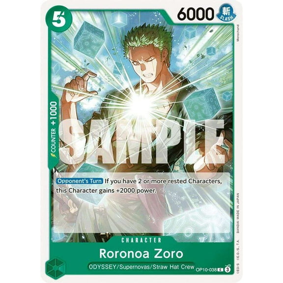 One Piece Royal Blood Common Roronoa Zoro OP10-038