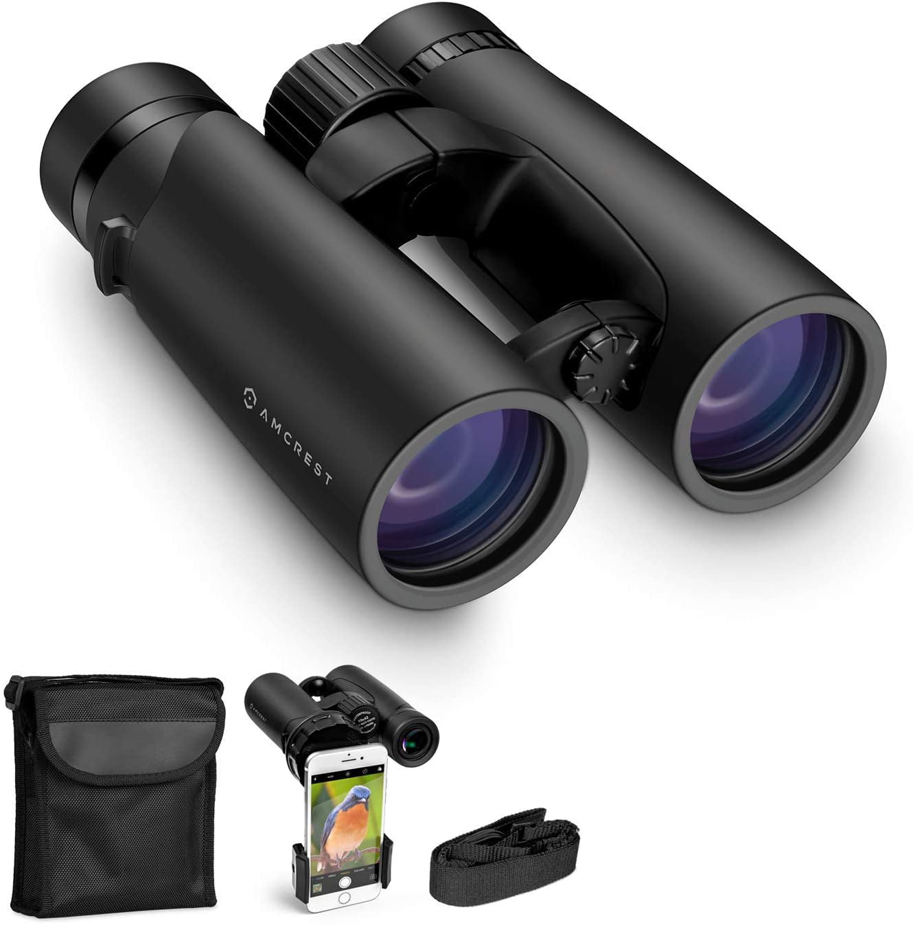 Powerful Compact Binoculars with 16.5mm Bak-4 Prism Lens Sports Usogood 10x42 Binoculars for Adults with Low Light Night Vision Hunting Waterproof HD Vision Binoculars for Bird Watching 