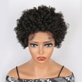 thumbnail image 4 of Unique Bargains Lace Front Wigs Heat Resistant Short Curly Wigs Black, 4 of 8