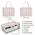 thumbnail image 2 of Large Capacity Tote Bag,Red Christmas Car and Flower Pattern Handbag Fashion Luxury Tote Bag,15.7"x13"x 5.1" Inches,Laptop Compatible, 2 of 6