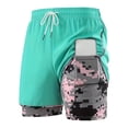 thumbnail image 3 of 2 in 1 Shorts for Womens Compression Liner Gym Running Short Pants 5 Inch Quick Dry Workout Swim Trunks with Pockets, 3 of 4