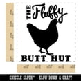 thumbnail image 2 of The Fluffy Butt Hut Chicken Coop Square Rubber Stamp Stamping Scrapbooking Crafting - Small 1.25in, 2 of 7