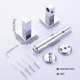 thumbnail image 2 of Pluokvzr - Portarrollos de papel higiénico de pared, moderno, con resorte, cromado, cuadrado, dispensador de rollos para baño, 2 of 5
