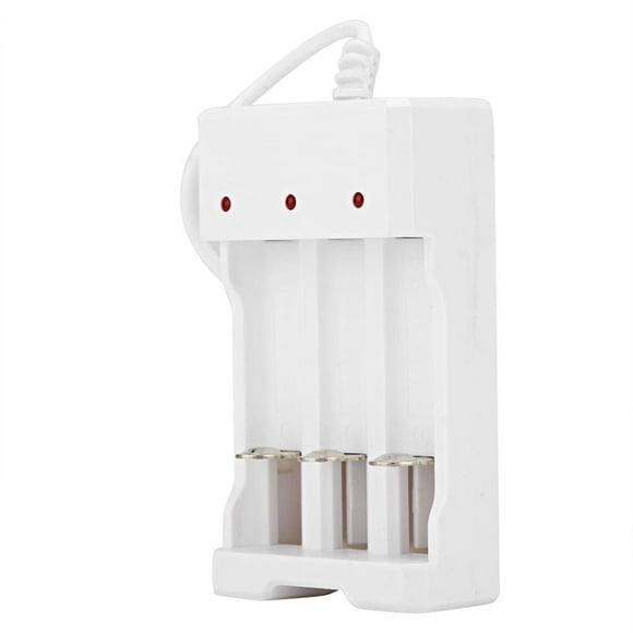 TOPINCN Portable ABS 3.6V Three Slots Charger for AA AAA Rechargeable Battery with USB Plug, AA Battery USB Charger, AAA Battery USB Charger