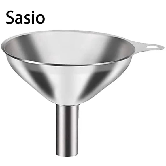 Sasio Metal Stainless Steel Funnel, Food Grade Mini Funnels for Kitchen Use Filling Bottles Flask Cooking