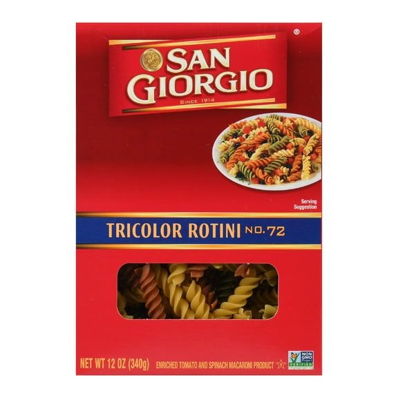 San Giorgio 12 oz Tri Color Rotini Pasta
