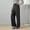 Black, variant on High Waisted Pants for Women Dressy Elastic Waisted Pull On Straight Leg Stretchy Flowy Bottoms Casual Workwear Office Trousers with Pockets
