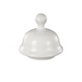 thumbnail image 4 of DecMode 8" x 15" White Ceramic Rounded Hourglass Decorative Jars with Lid and Ball Knob, 1-Piece, 4 of 9