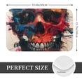 thumbnail image 2 of Rateoe Abstract Colorful Skull Art Pattern Flannel Door Mat Indoor Outdoor Entrance, Waterproof All-Weather Doormat,Fade Resistant, Low Profile Entryway Mat 16x24in, 2 of 7