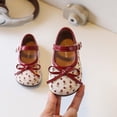 thumbnail image 2 of Xfvqtps Girls Mary Jane Shoes Flats Soft Sole Bow Detail Floral Ballet Hook and Loop Strap Princess Shoes for Spring Summer Casual Outfit, 2 of 9