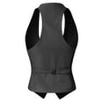 thumbnail image 3 of Made by Olivia Women's Dressy Casual Versatile Racerback Vest Tuxedo Suit Waistcoat, 3 of 6