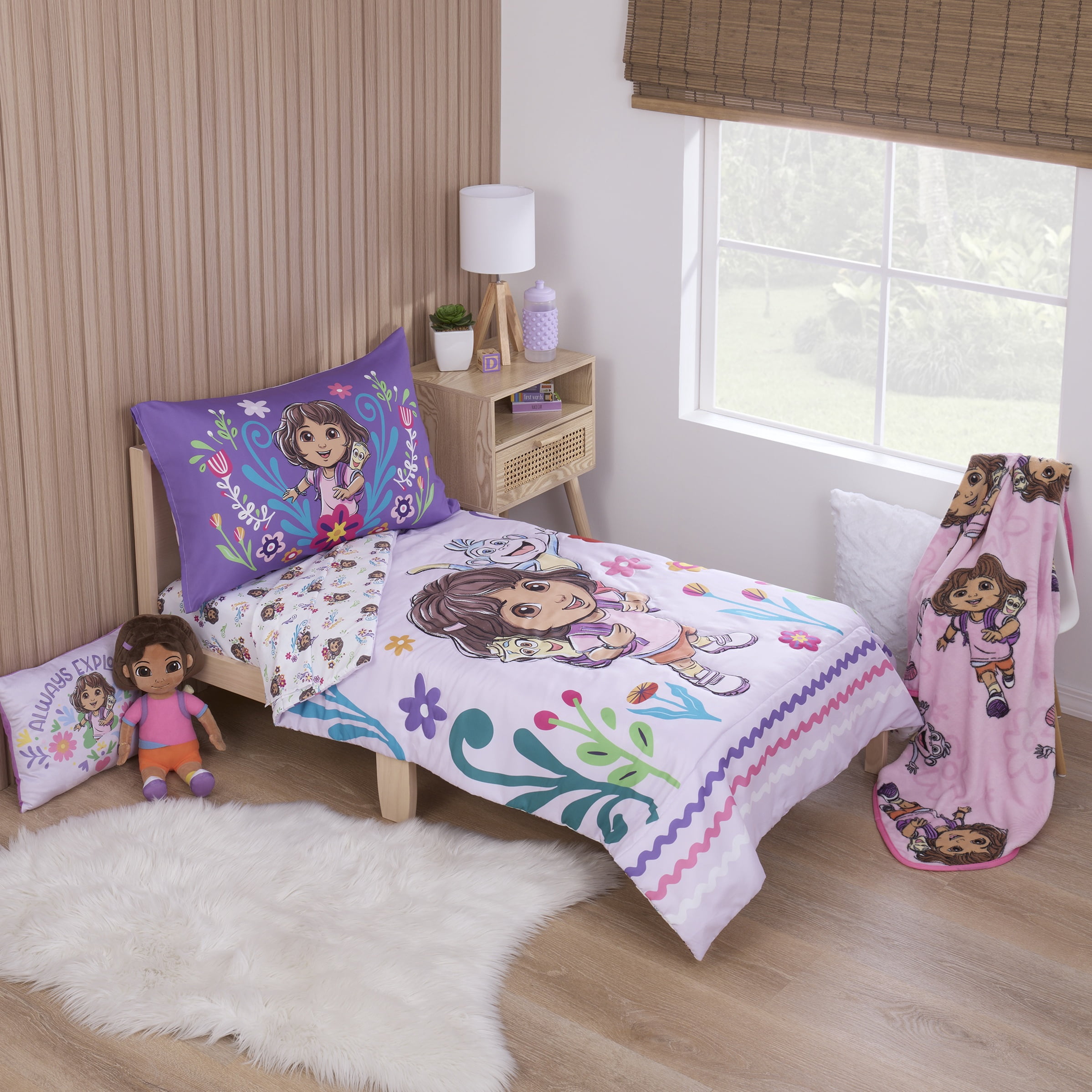 NoJo Dora Adventure Awaits Toddler Sheet Set 2-Piece