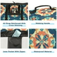 thumbnail image 2 of RMDQTR Durable Large Laundry Backpack with Drawstring Closure Ideal for Laundry Trips,Travel&Camping Boho Pattern on Blue, 2 of 7