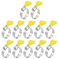 thumbnail image 1 of Unique Bargains Collier de Tuyau à Engrenage Ver, 12 Pcs Collier de Tuyau en Acier Inoxydable Réglable de Type Clé 3/4 Pieds-1 1/4 Pieds pour Fixer le Tuyau, 1 of 5