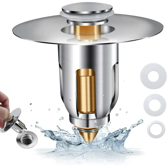 Sink Stopper Plug Bathroom Filter, Pop-Up Kitchen Sink Drain Strainer,Can be used with matched Bathtub Drain Hair Catcher