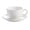 White, variant on HYwys Fashion Ceramic Coffee Cup with Saucer Set, European Modern Espresso Set for Latte, Mocha, Cappuccino Barista Art (White,220ml)