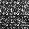 thumbnail image 1 of oneOone Georgette Viscose Black Fabric Valentine Heart Diy Clothing Quilting Fabric Print Fabric By Yard 42 Inch Wide, 1 of 6