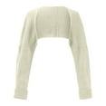 thumbnail image 4 of Cardigan For Women Elegant Sweaters Long Sleeve Open Front Ribbed Knit Crop Solid Loose Drop Shoulder Bolero Crop Fall Fashion Knitwear Tops Trendy Outerwear, 4 of 5