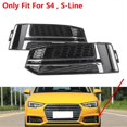thumbnail image 3 of 2pcs Front Bumper Lower Grille Black 8W0807681F Replacement Fit for A4 S4 B9 2016-2018, 3 of 5