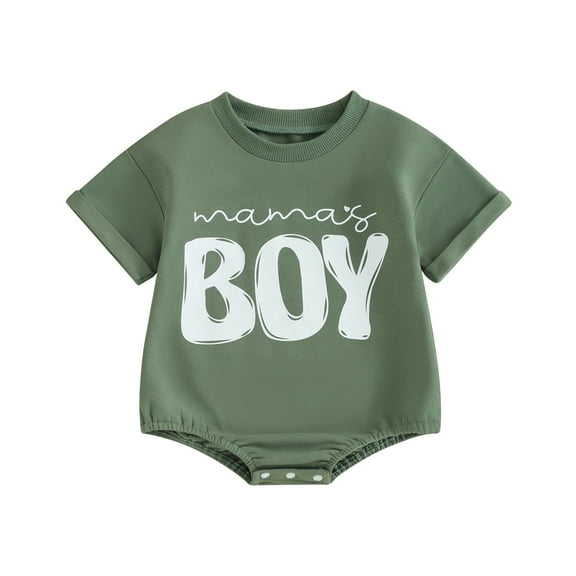Bagilaanoe Newborn Baby Girl Boy Summer Rompers Letter Print Short Sleeve Bodysuits 3M 6M 12M 18M Infant Casual One Piece Short Jumpsuit