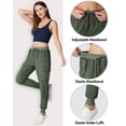 thumbnail image 3 of Women's Lightweight Hiking Cargo Pants Quick Dry Outdoor Joggers with Elastic Waist Button & Pockets M, 3 of 6