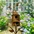 thumbnail image 4 of Bird Courtyard Metal Birdhouse on Stake Hanging Bath for outside Hummingbird Perches for Outdoors Hummingbird Nesting Heated Birdbath with Thermostat Hummingbird Swings And Perches, 4 of 7