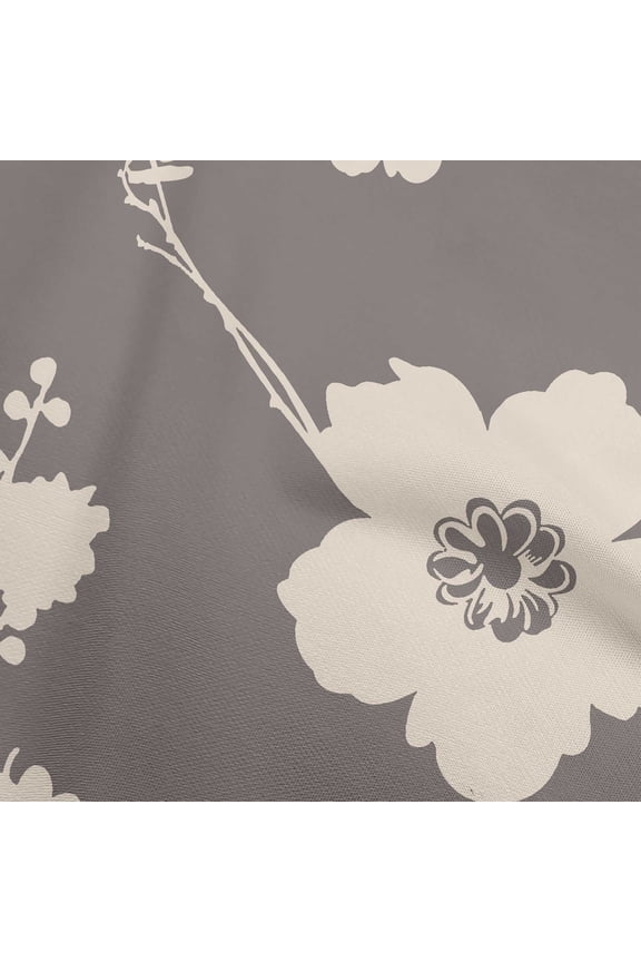 Georgette Viscose Gray Fabric Floral Sunflower Silhouette Dress Material Fabric Print Fabric By The Yard 42 Inch Wide