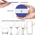thumbnail image 6 of El Salvador Flags Coasters With Leather Holder Set Of 6 Round Coasters for Home and Kitchen Decor, 6 of 7
