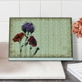 thumbnail image 2 of Floral Cutting Board, Sketchy Flower Petals with Grunge Effects Blooms Florets Illustration, Decorative Tempered Glass Cutting and Serving Board, Small Size, Maroon Purple Tan, by Ambesonne, 2 of 5