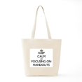 thumbnail image 6 of CafePress - Keep Calm By Focusing On Handouts Tote Bag - Unisex Canvas Tote Bag, Beige, 1-Piece, 6 of 7