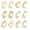Gold, variant on 12 PCs Mixed Design Adjustable Toe Rings Set, Minimalist Fashion Rings for Women, Assorted Styles (Flower, Heart, Geometric) with Gift Box - Gold