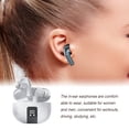 thumbnail image 3 of Cancelación de ruido Bluetooth Compatible con Bluetooth 5.1 LED Auriculares Recargables Auriculares en oreja Portátil Tabletas Tabletas Regalo Gama Blanco tholdsy EL022568-02B, 3 of 7