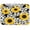Leopard Print With Sunflowers, variant on Kitchen Drying Mat Super Absorbent Heat Resistant Reversible & Foldable With Hanging Loop Indigo Flowers