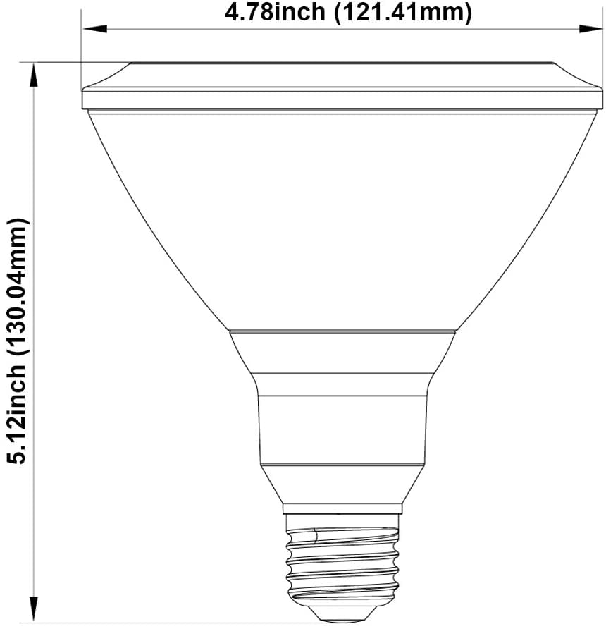 TORCHSTAR PAR38 LED Light Bulbs, Dimmable 18 Watts(100W Equivalent), E26 Base, UL-Listed, 3000K Warm White, Pack of 4