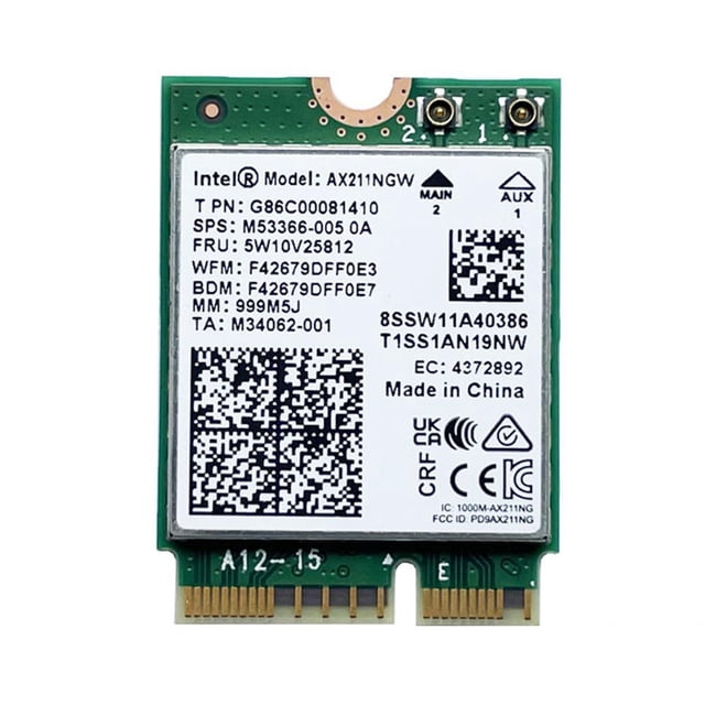 Tarjeta Red Inalámbrica 2.4GHz/5GHz WIFI6E Banda Dual 3000Mbps WiFi para Laptop FLhrweasw Nuevo