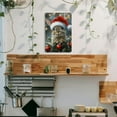 thumbnail image 4 of 1pc Vintage Iron Christmas Bunny Metal Sign, Santa Hat Rabbit with Evergreen Branch and Holiday Ornaments, Festive Wall Art for Home, Bar, Cafe, Garden, Farmhouse Decor, Indoor/Outdoor Decoration, 4 of 8