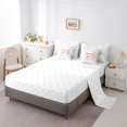 thumbnail image 5 of Homewish Cute Bow Tie 7-Piece Bedding Comforter Set,Sweet Coffe King Bedding Sets,Rustic Leaves Bed Sheets For Girl Kids,Ultra Soft Home Decor Reversible, 5 of 8