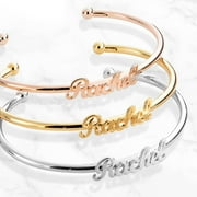 Personalized Planet Personalized Planet Script Name Cuff Bracelet ,Women's