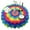 Rainbow Tie Dye-1, variant on Rainbow Tie Dye Mandala Pattern Round Tablecloth 60"x60",Wrinkle Wipeable Table Cloth for Kitchen Dining Room Picnic Patio Party