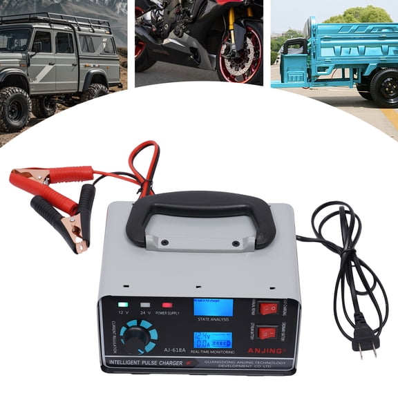 400W Heavy Duty Car Truck Battery Charger Intelligent Pulse Repair Trick For various Cars, Motorcycles