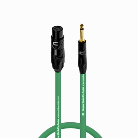 Coluber Cable - 3-Pin XLR Female to 1/4 TS Male 3-Pin Microphone Connector