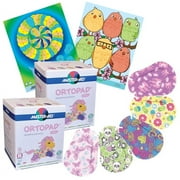 Ortopad® Bamboo 100-pack for Girls, Regular size, Adhesive Eye Patches, 2 boxes + 2 posters