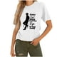 thumbnail image 2 of Fiudx Ofertas Del Día Moda Mujer Casual Impresión Pulóver Manga Corta Camiseta Tops Blusa, 2 of 4
