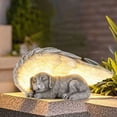 thumbnail image 1 of Estatua de perro para jardín con adornos de resina, decoración solar para exteriores, arte de patio y decoración de césped. Un regalo de jardín único y sostenible alimentado por energía solar. Decorac, 1 of 6