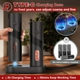 thumbnail image 5 of BN-LINK 2Pack Electric Pepper and Salt Grinder Set, Rechargeable Salt and Pepper Mill with LED Light, Charging Base & Adjustable Coarseness, One Hand Automatic Operation, for Kitchen, Outdoor, Black, 5 of 8