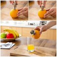 thumbnail image 3 of Screw-Top Lemon Squeezer, Stainless Steel Manual Juicer with Built-In Filter, Orange Citrus Press, Spout & Jalapeno Core, 3 of 5