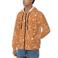 thumbnail image 3 of Honeii Hand-drawn Pumpkin with Flowers Print Hoodies for Men, Pullover & Full Zip, Breathable Zip up Hoodie, Sweatshirt-3X-Large, 3 of 5