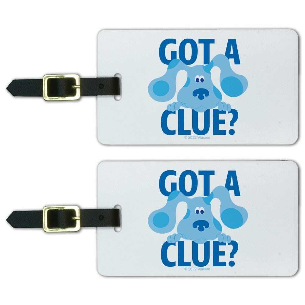 Blue's Clues Got a Clue Luggage ID Tags Suitcase CarryOn Cards Set