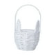 thumbnail image 2 of Cesta de Pascua con forma de conejito, cesta de flores con asa, vacía, decoración de Pascua, huevo de Pascua Blanco, 2 of 9
