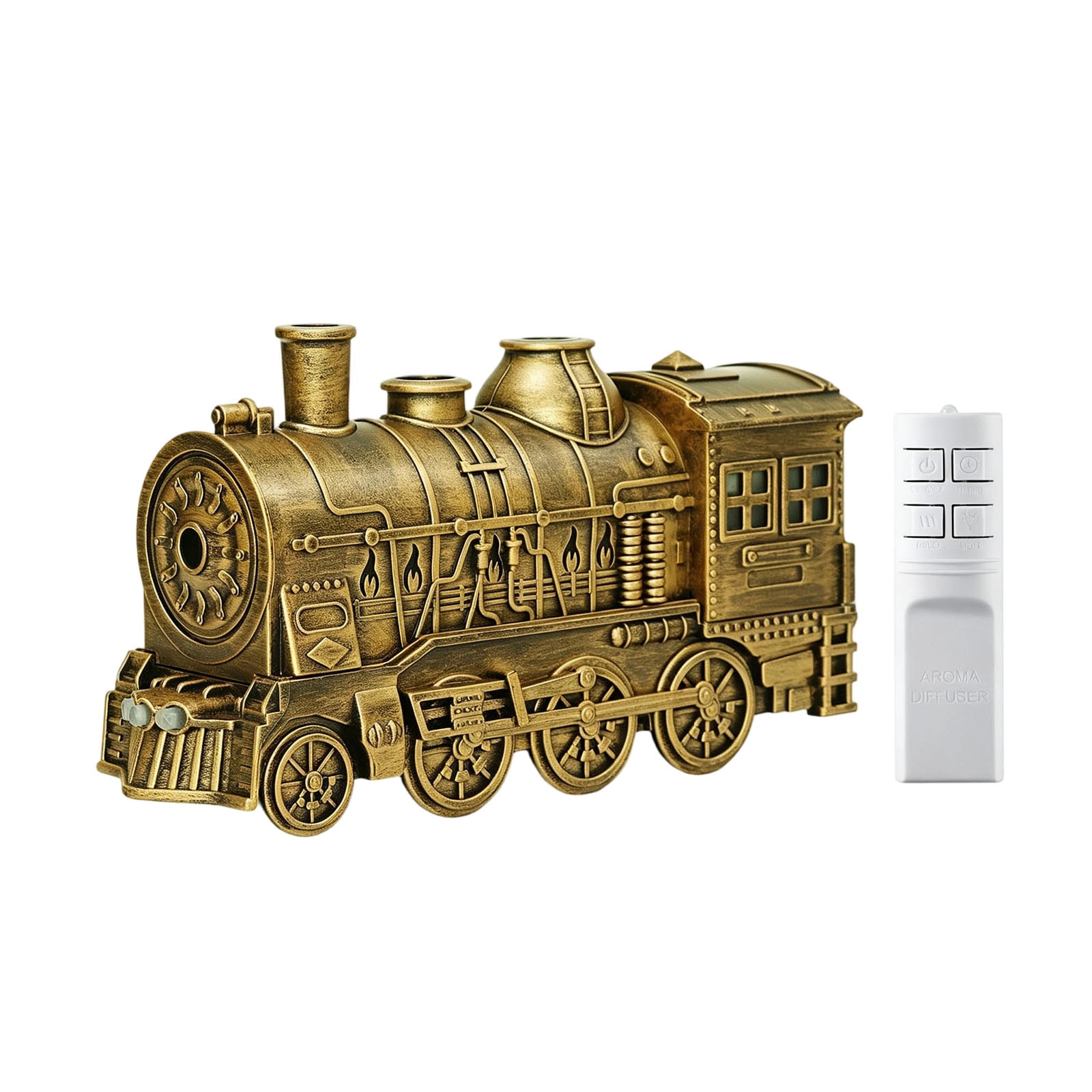 300ml Train Shaped Essential Oil Diffuser Aroma Humidifier with Color LED Night Lamp Holiday Christmas Home Ornament